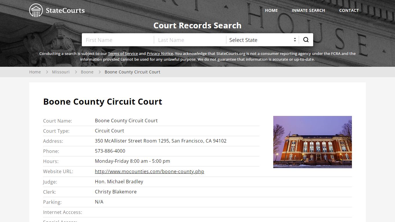 Boone County Circuit Court, Boone County, MO - StateCourts